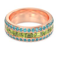 8mm Men's Emerald Cut Band