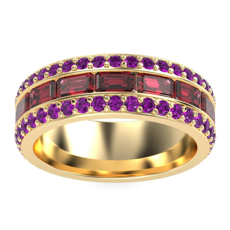 8mm Men's Emerald Cut Band