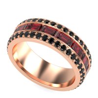 8mm Men's Emerald Cut Band