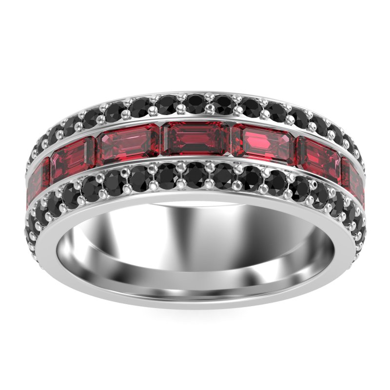 8mm Men's Emerald Cut Band