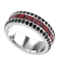 8mm Men's Emerald Cut Band