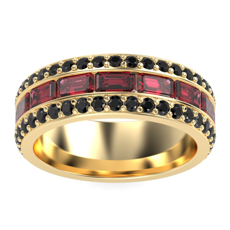 8mm Men's Emerald Cut Band