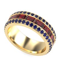 8mm Men's Emerald Cut Band