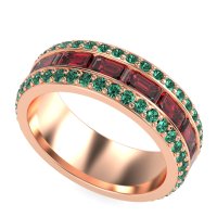 8mm Men's Emerald Cut Band