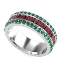 8mm Men's Emerald Cut Band