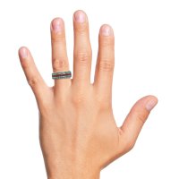 8mm Men's Emerald Cut Band