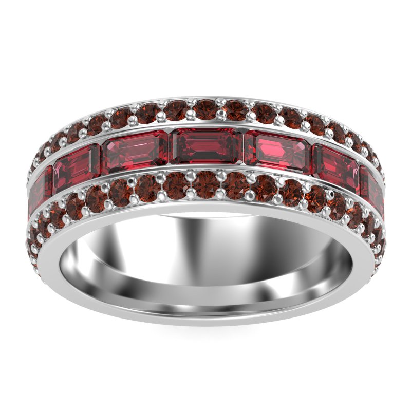 8mm Men's Emerald Cut Band