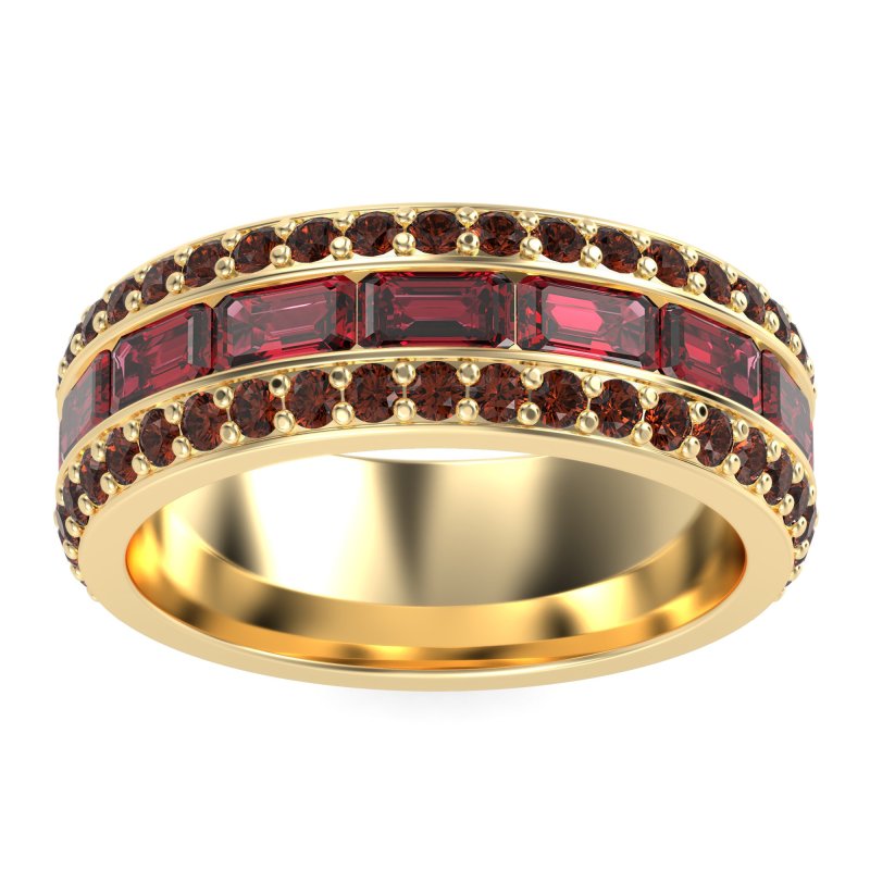 8mm Men's Emerald Cut Band