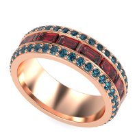 8mm Men's Emerald Cut Band