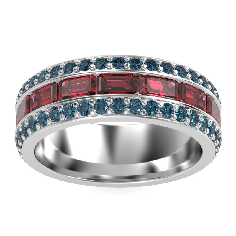 8mm Men's Emerald Cut Band