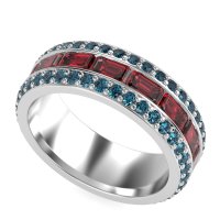 8mm Men's Emerald Cut Band