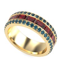 8mm Men's Emerald Cut Band