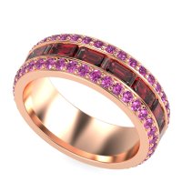 8mm Men's Emerald Cut Band