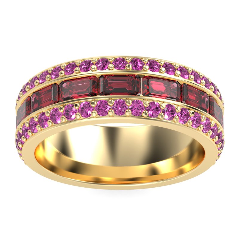 8mm Men's Emerald Cut Band