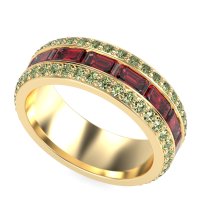 8mm Men's Emerald Cut Band