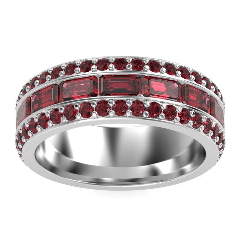 8mm Men's Emerald Cut Band