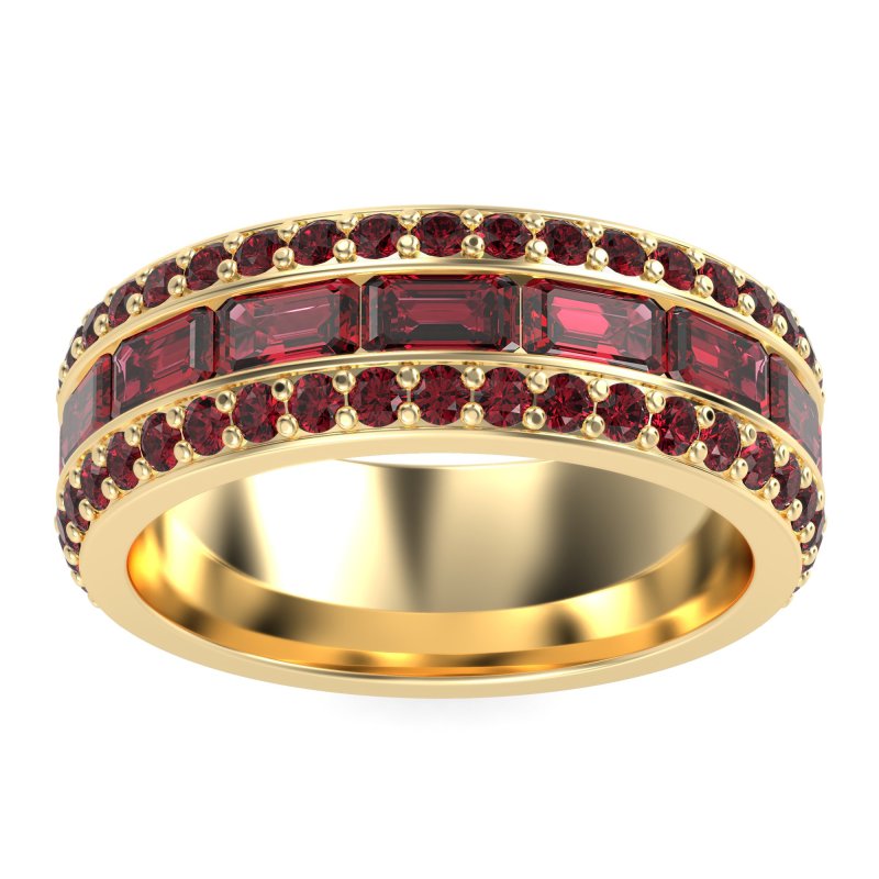 8mm Men's Emerald Cut Band