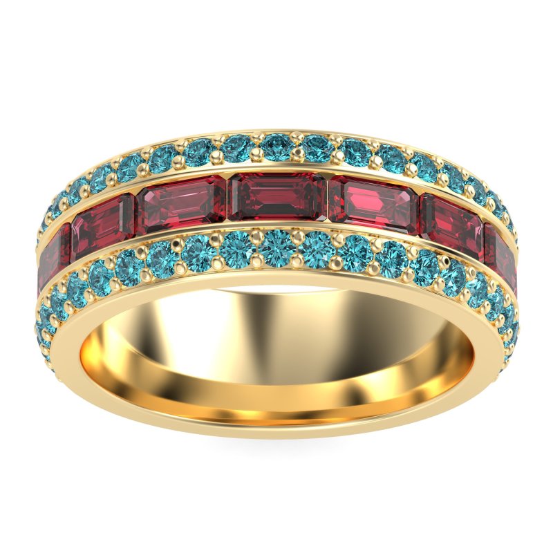 8mm Men's Emerald Cut Band