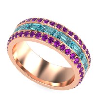 8mm Men's Emerald Cut Band