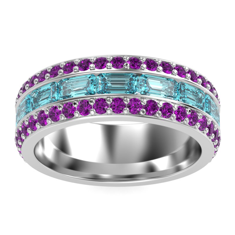8mm Men's Emerald Cut Band