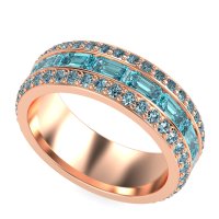 8mm Men's Emerald Cut Band