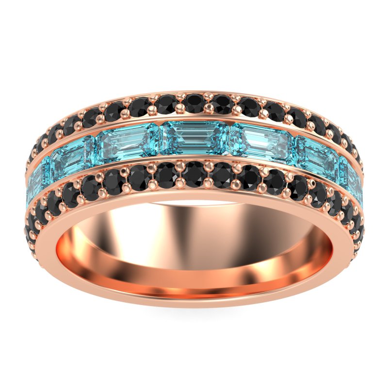 8mm Men's Emerald Cut Band