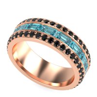 8mm Men's Emerald Cut Band