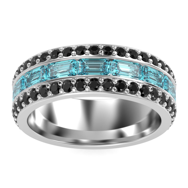 8mm Men's Emerald Cut Band