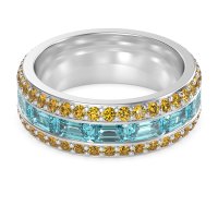 8mm Men's Emerald Cut Band
