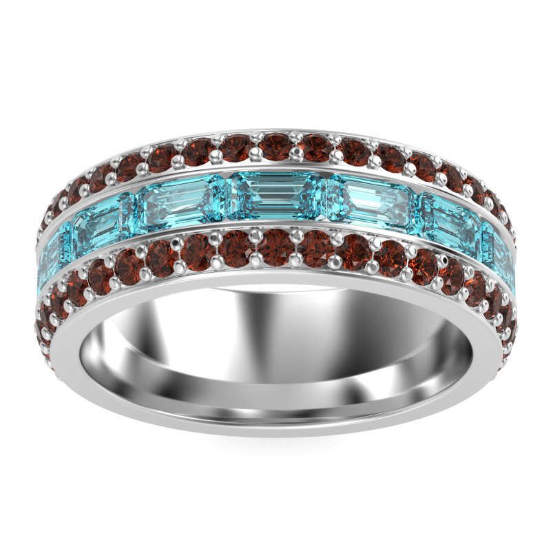 8mm Men's Emerald Cut Band