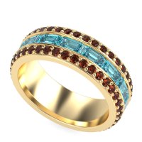 8mm Men's Emerald Cut Band