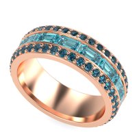 8mm Men's Emerald Cut Band