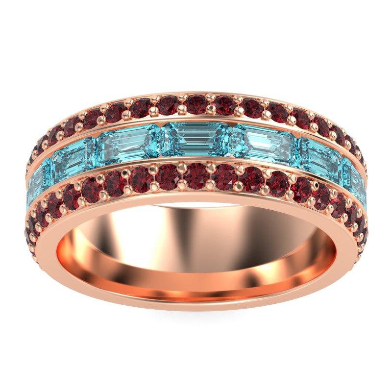 8mm Men's Emerald Cut Band