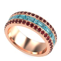 8mm Men's Emerald Cut Band