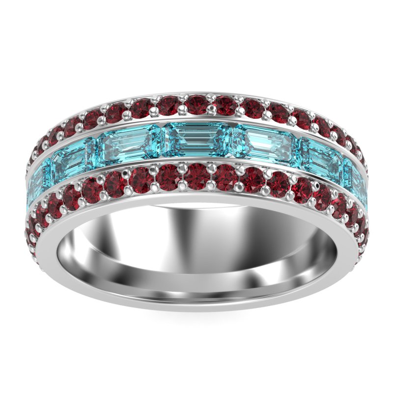 8mm Men's Emerald Cut Band