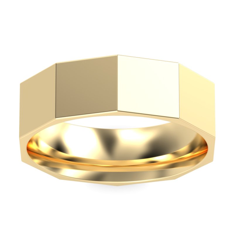 7mm Men's Faceted Band