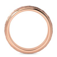 8mm Men's Geometric Milgrain Band