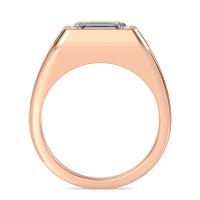 Men's Signet Emerald Cut Ring