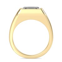 Men's Signet Emerald Cut Ring
