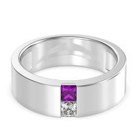 7mm Men's Classic Princess Cut Band