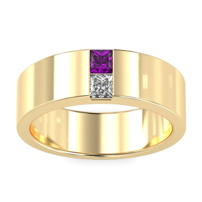 7mm Men's Classic Princess Cut Band