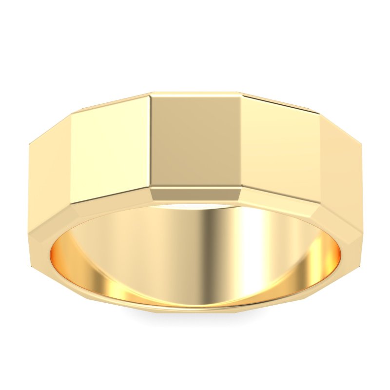 8mm Men's Faceted Band