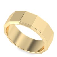 8mm Men's Faceted Band