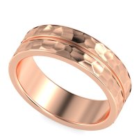 7mm Men's Hammer Brushstroke Band