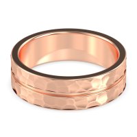 7mm Men's Hammer Brushstroke Band