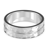 7mm Men's Hammer Brushstroke Band