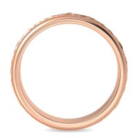 7.5mm Men's Hammer Finish Milgrain Band