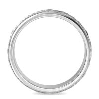 7.5mm Men's Hammer Finish Milgrain Band