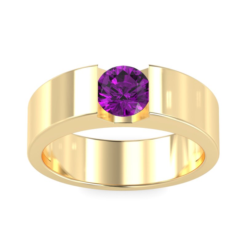 6.5mm Men's Classic Solitaire Band