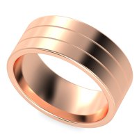 9mm Men's Classic 3 Groved Band